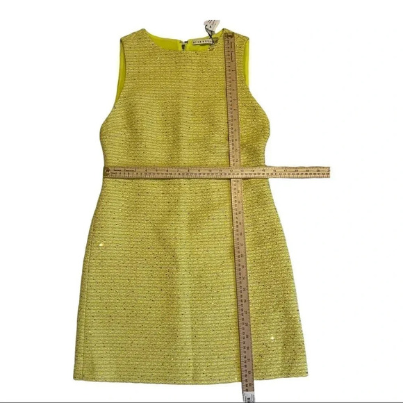 Alice + Olivia sequin neon tweed mini dress 4 NWT - Picture 9 of 16